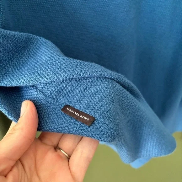 Michael Kors NWT‎ Long Sleeve Crew Neck Ocean Blue Men's Lightweight Sweater XXL - Picture 6 of 8